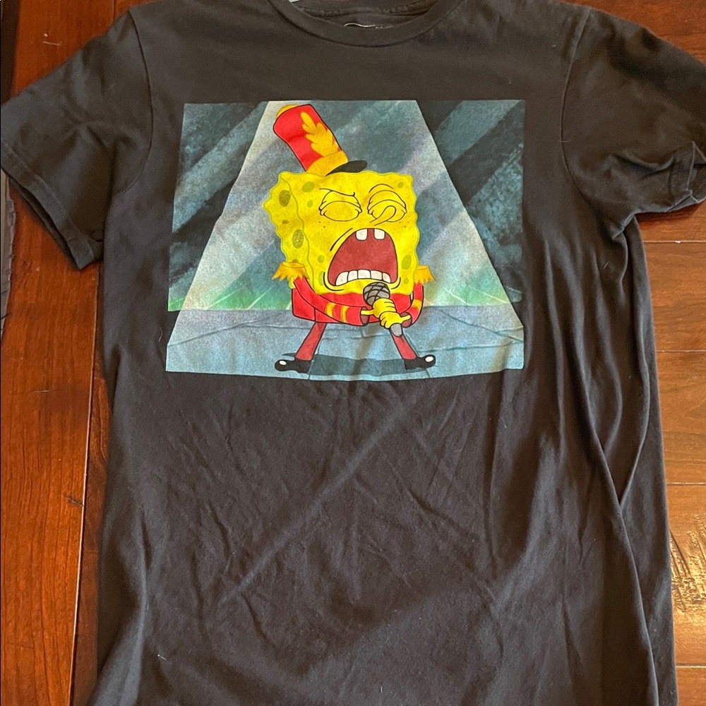 SpongeBob SquarePants Black Tee Youth Small
